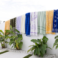 Santorini Beach Towel - Azure