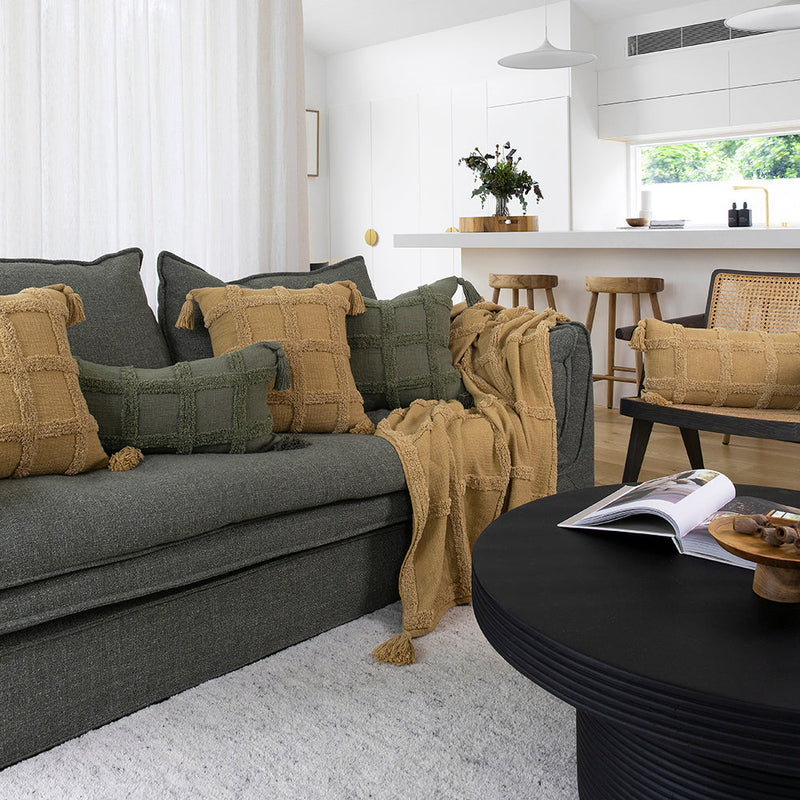 Percy Cushion - Rectangle - Flax