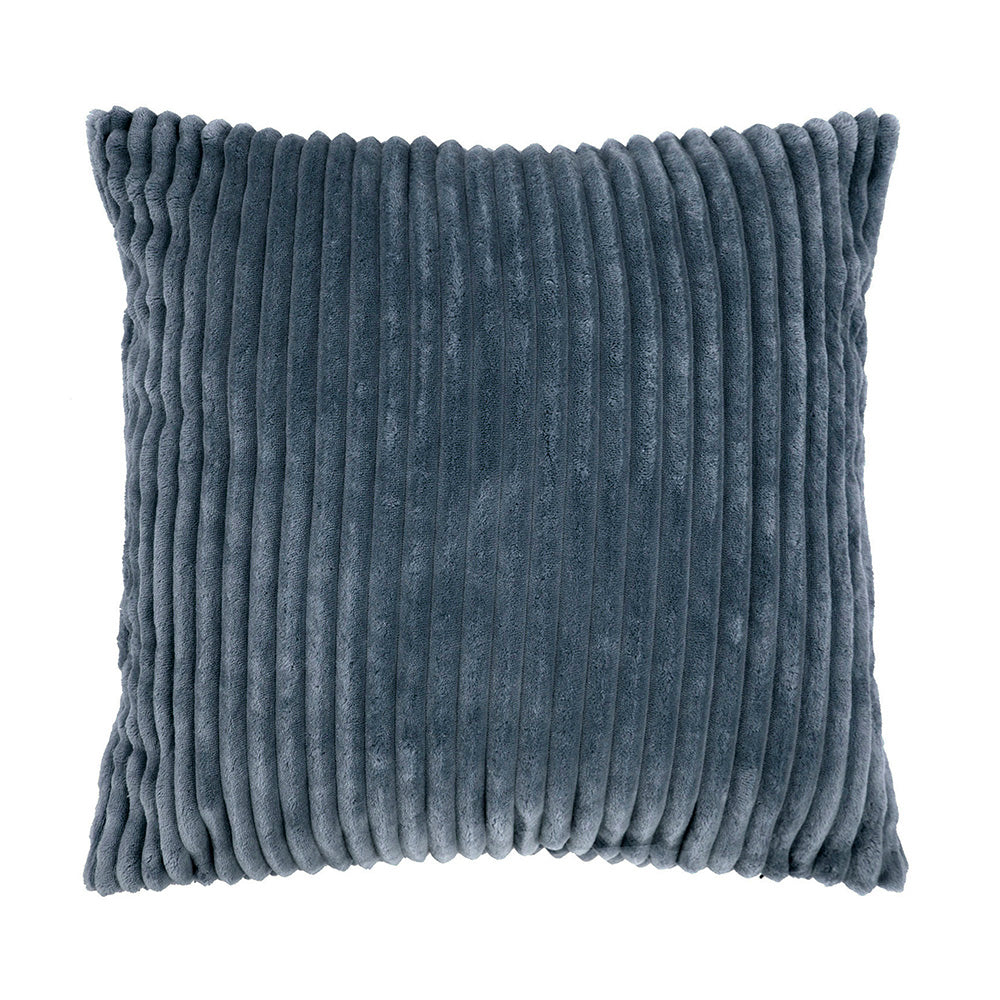 Channel Square Cushion - Steel Blue