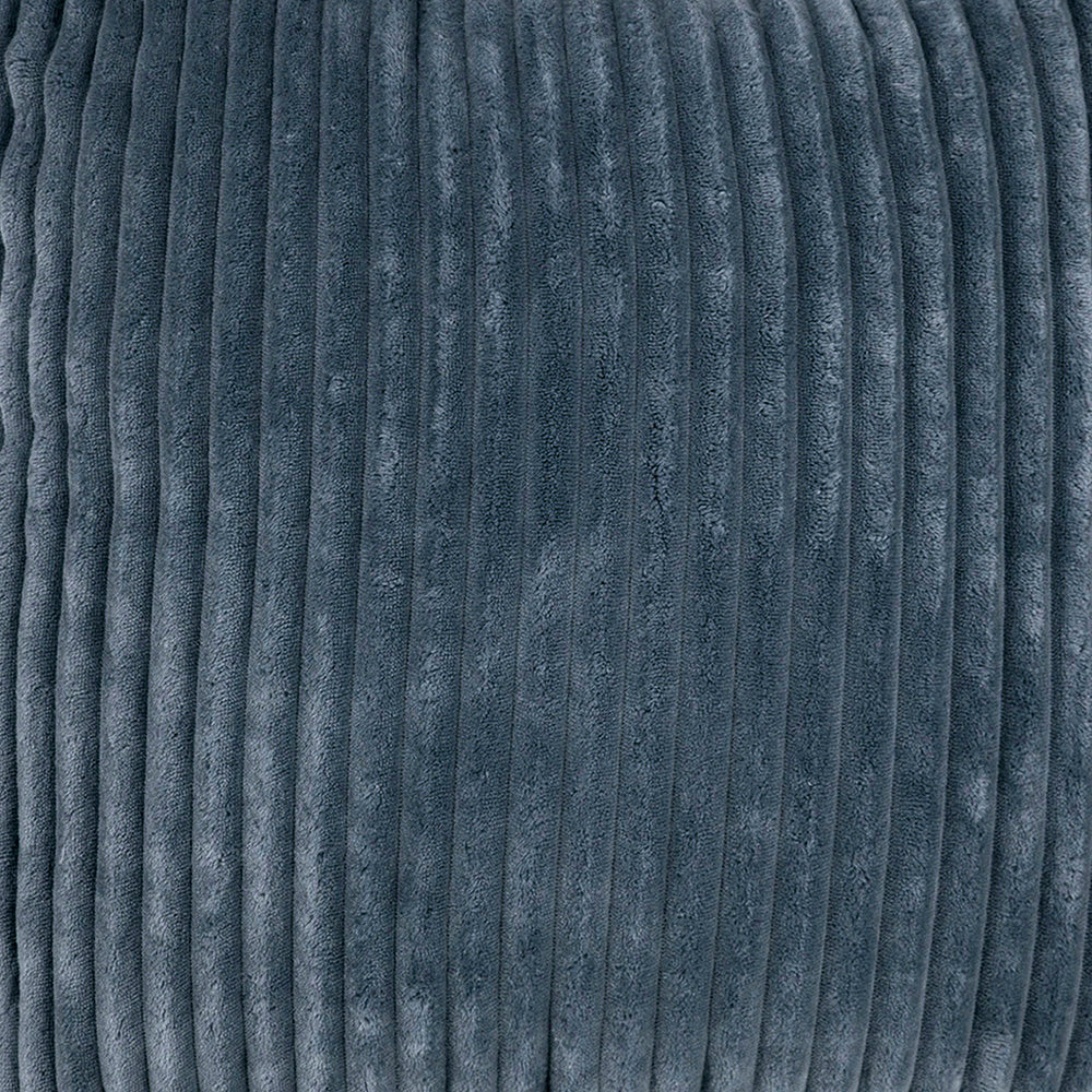 Channel Square Cushion - Steel Blue