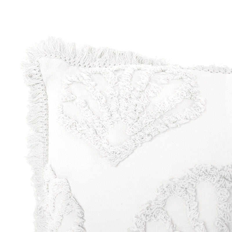 Hydra Square Cushion - White